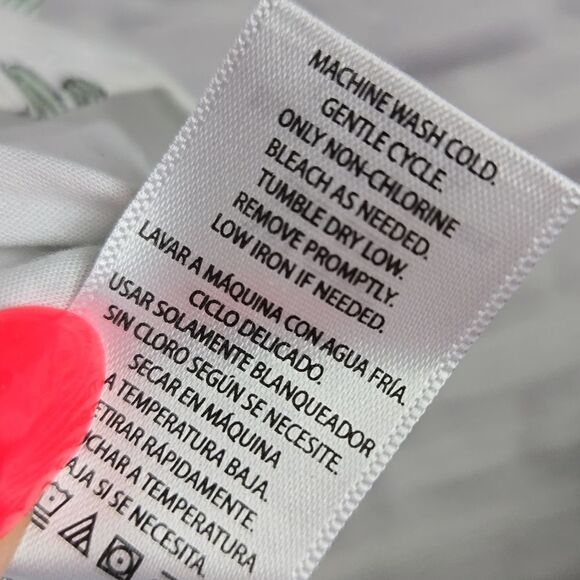 Big Men's 2XL Slim Fit White Short Sleeve Top Cactus Printed Button Down Shirt - Picture 10 of 12